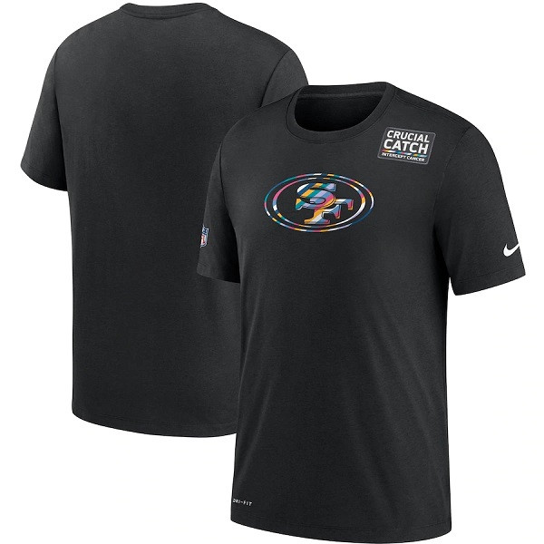 Men's San Francisco 49ers Black NFL 2020 Sideline Crucial Catch Performance T-Shirt
